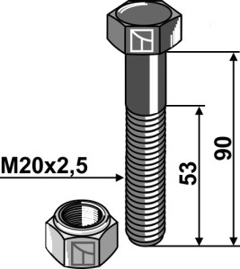 Bout met borgmoer  - M20 - 10.9