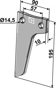 Dent rotative 195x90mm