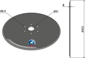 Seed drill disc Ø322x4