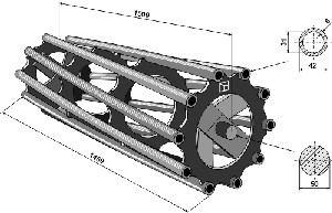 Tubular packer roller 1500