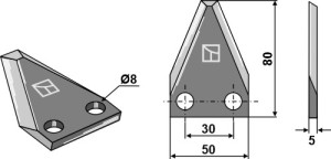 Couteau pour mélangeurs de fourrage