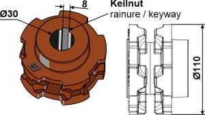 Chain sprocket Ø110