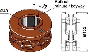 Chain sprocket Ø135