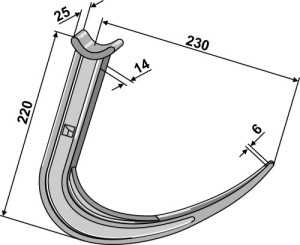 Dent de griffe 230mm