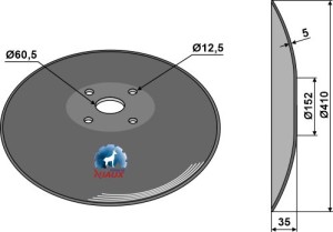 Plain disc  - Ø410x5