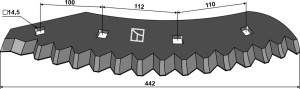 Couteau pour mélangeurs de fourrage - revêtement carbure