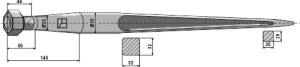 Dent de chargeur 1000mm