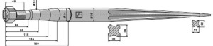 Dent de chargeur 1200mm
