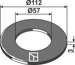 Spring washer - Ø112x3xØ57