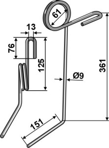 Wiedegtand Ø9mm