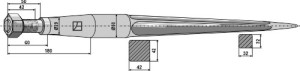 Dent de chargeur 1140mm