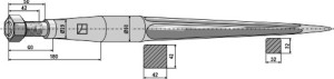 Dent de chargeur 1400mm