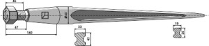 Dent de chargeur 810mm