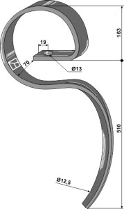 Grote veertand ''TOP LINE''