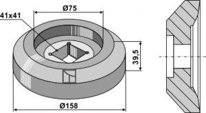 Flange extern Ø158