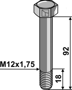 Bout - M12x1,75 - 12.9
