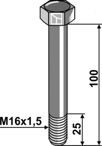 Bout - M16x1,5 x 100 - 10.9