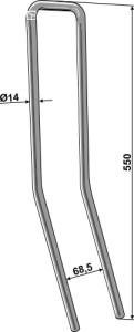 Wiedegtanden Ø14mm