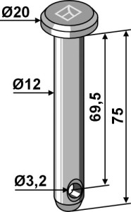 Splitpen  Ø12x75