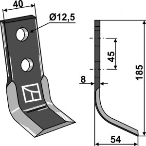 Y-mes 185x40mm