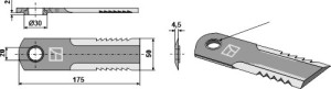 Couteau broyeur de paille