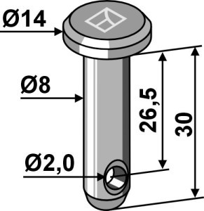 Splitpen Ø8x30
