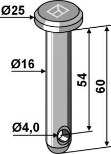 Splitpen Ø16x60