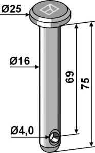 Splitpen Ø16x75