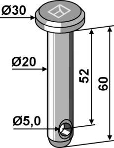 Splitpen Ø20x60