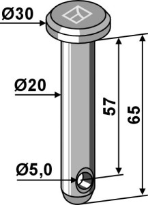 Splitpen Ø20x65