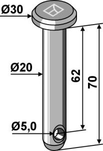 Splitpen Ø20x70