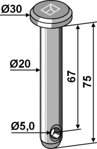 Splitpen Ø20x75