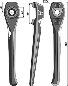 Kreiseleggenzinken 385mm, rechts