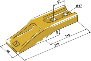 Dent standard pour chargeur frontal