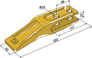 Dent standard pour chargeur frontal