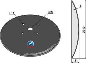 Plain disc Ø710x8
