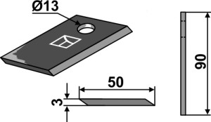Cyclomesje 90x50mm