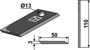 Cyclomesje 110x50mm