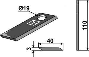 Cyclomesje 110x40mm