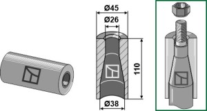 Entretoise à souder 110mm