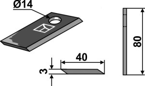 Cyclomesje 80x40mm