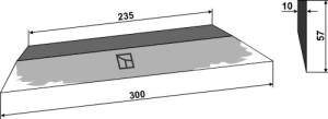 Couteau latéral 300mm