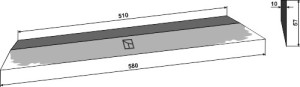 Couteau latéral 580mm