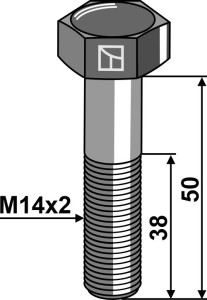 Zeskantmoer M14x2x50 zonder moer