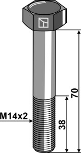 Zeskantmoer M14x2x70 zonder moer