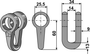Klepelbeugel -  Ø25,5