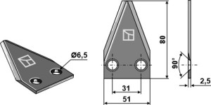 Couteau pour mélangeurs de fourrage