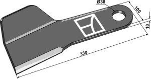 Maaimes 330mm, rechts