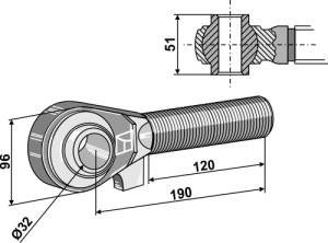 Spindel M42x3 - 120