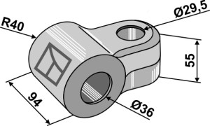 Scharnierverbinding Ø36